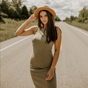 Pale Green Fitted Dress